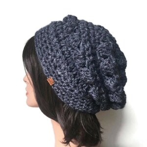 crochet chunky slouchy hat pattern, Pdf, market make, easy hat pattern, 2 in 1 pattern, fast crochet hat pattern, button hat, thick hat image 6