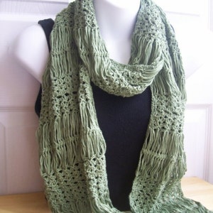 Crochet Hairpin Lace Scarf pattern PDF image 1