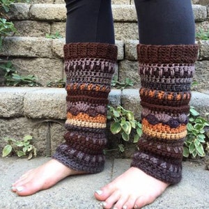 Crochet Boho Leg warmers pattern, intermediate pattern, PDF tutorial, diy leg warmers, bohemian style, striped leg warmers, written pattern, image 6