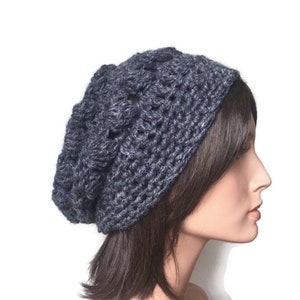 crochet chunky slouchy hat pattern, Pdf, market make, easy hat pattern, 2 in 1 pattern, fast crochet hat pattern, button hat, thick hat image 9