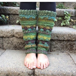 Crochet Boho Leg warmers pattern, intermediate pattern, PDF tutorial, diy leg warmers, bohemian style, striped leg warmers, written pattern, image 7