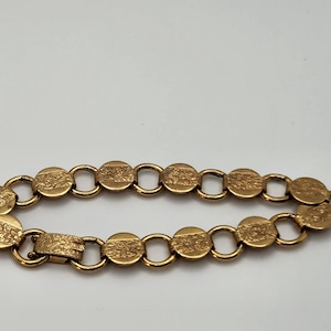 Vintage Sarah Coventry Gold Tone Link Bracelet | Mid Century Signed Jewelry