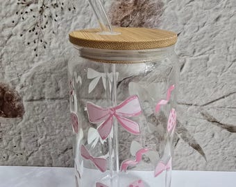 Coquet Bows Glass Can Glass Straw