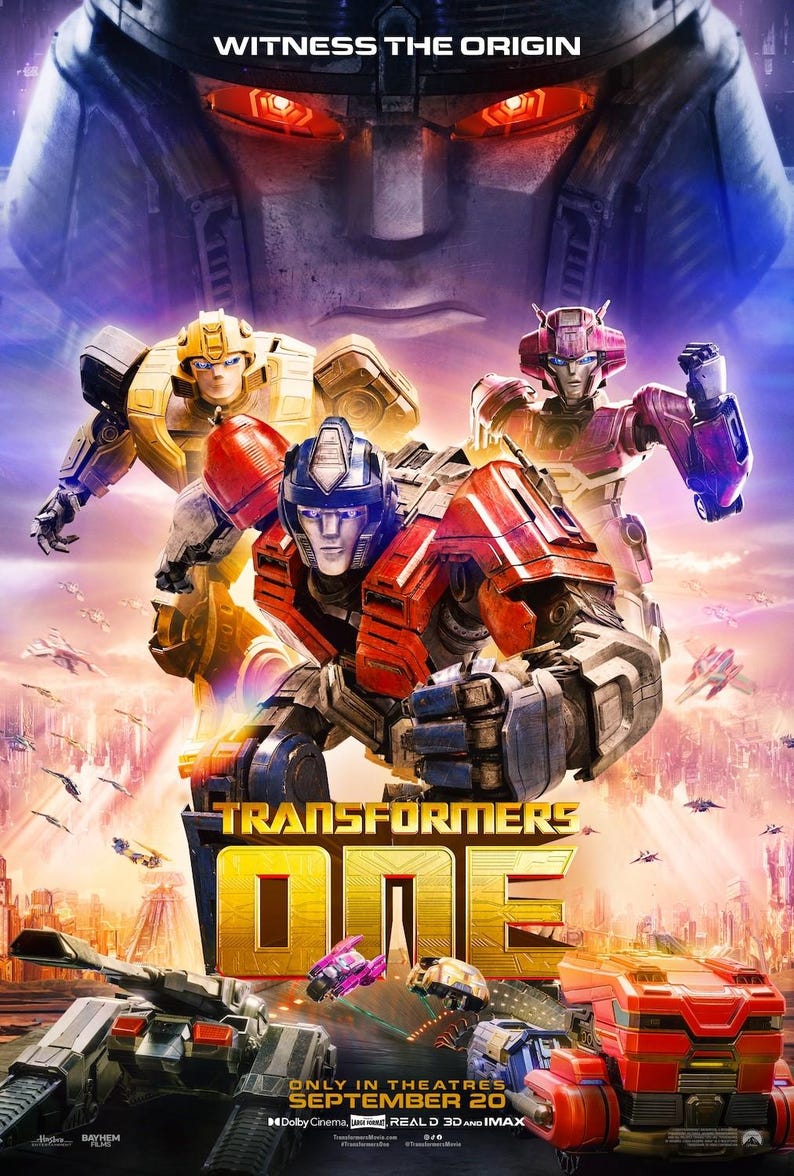 Transformers One 2024 Movie Watch Now Digital Product Instant Access Etsy