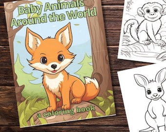 Tiny Paws Baby Animal Coloring Book: un libro di attività e da colorare con oltre 50 progetti. Perfetto per artisti di tutte le età.