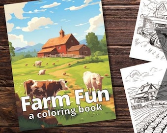 Farm Fun Malbuch: Ein Aktivitäts- und Malbuch mit über 50+ Projekten. Perfekt für Künstler jeden Alters.