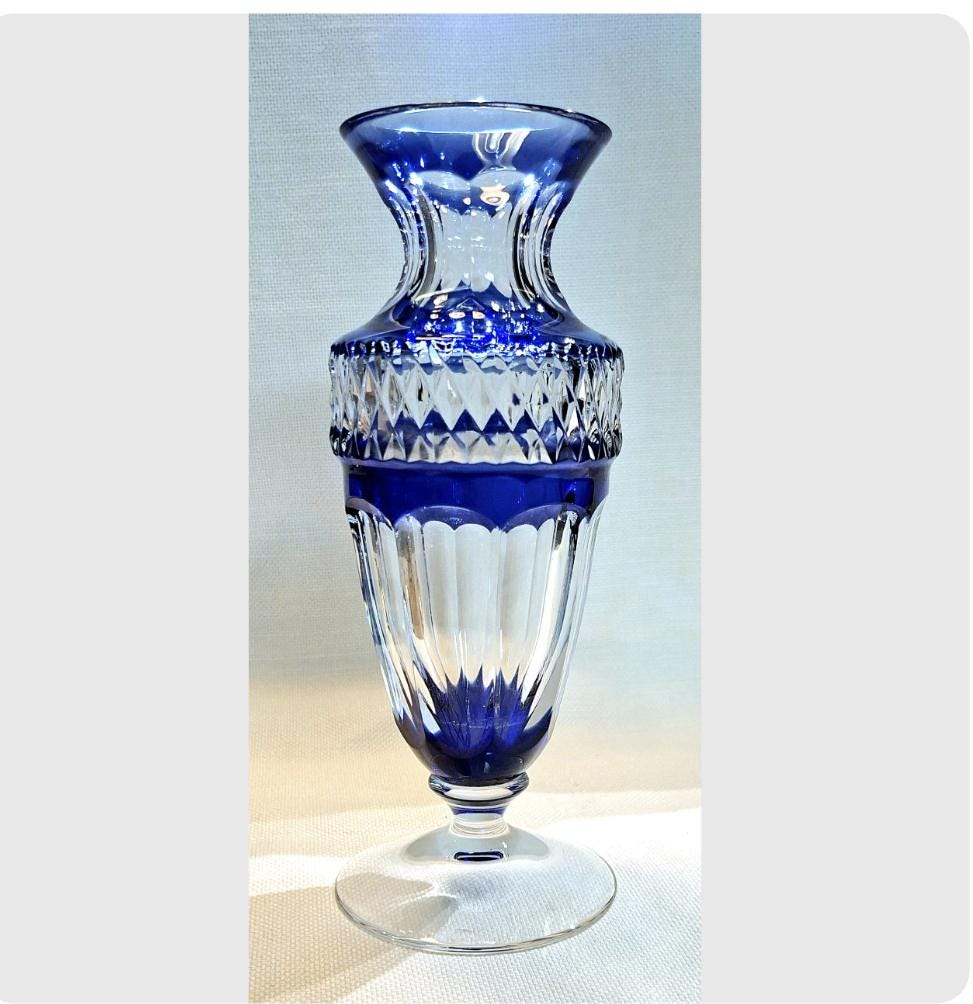 Val Saint Lambert Blue - Etsy