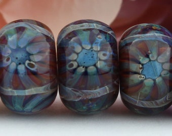 FLOWER POWER boro lampwork beads