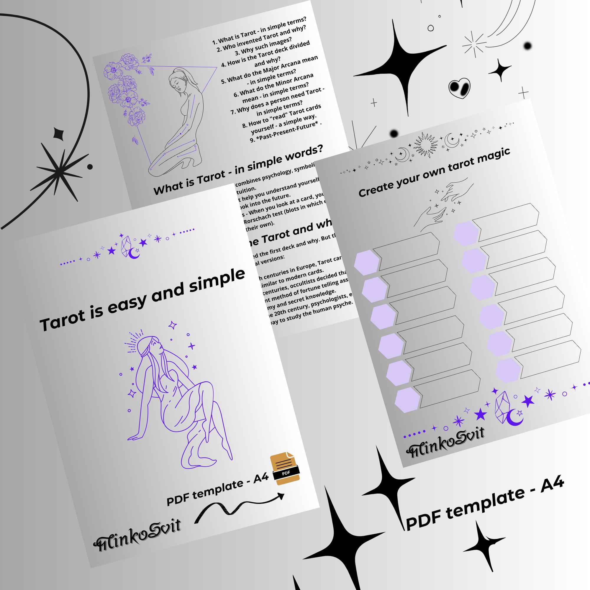 Buy Beginner Tarot Guide PDF – Printable Basics, Cheat Sheet & Journal ...