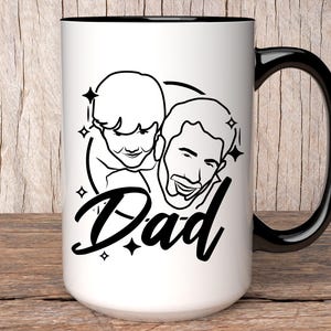 Personalized Photo Mug For Dad, Dad Birthday Gift, Dad Mug, Mug For New Dad, Dad Mug With Picture, Custom Coffee Mug with Photo, Dad and kid