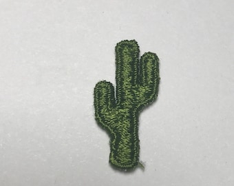 Cactus Patch Desert Theme Patch Cactophile Iron on Patch Saguaro in a Pot Iron on Patch