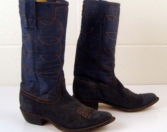 denim cowgirl boots