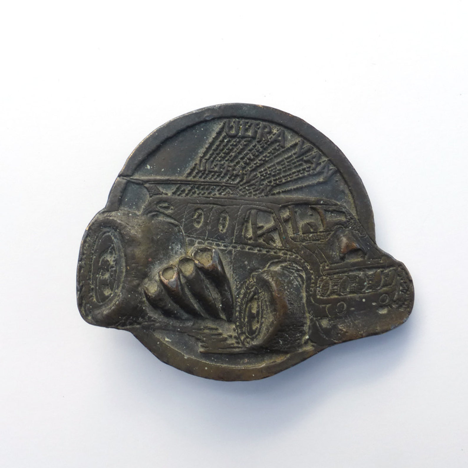 Van Belt Buckle 1970s Vintage Pewter Metal Ultra Etsy