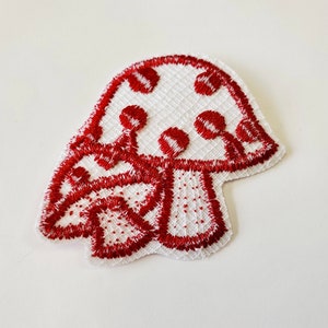 Mushroom Patch Embroidered Iron-on Vintage Clothing Patch Jacket Patch Vest Patch image 2