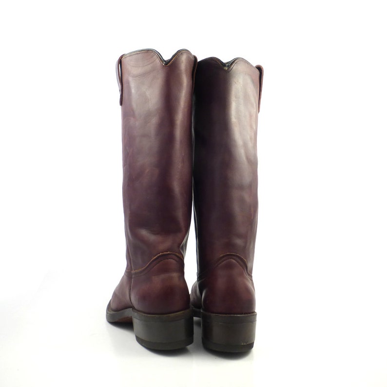 Cowboy Boots Vintage 1970s Tall Durango Brown Leather Brown Men/'s size 7 D