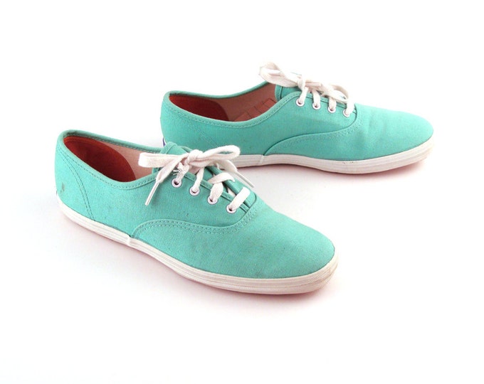 Keds Sneakers Shoes Champions Vintage 1980s Teal Blue - Etsy