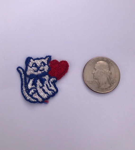 Small Cat Patch Embroidered Patch Vintage 1980s K… - image 3