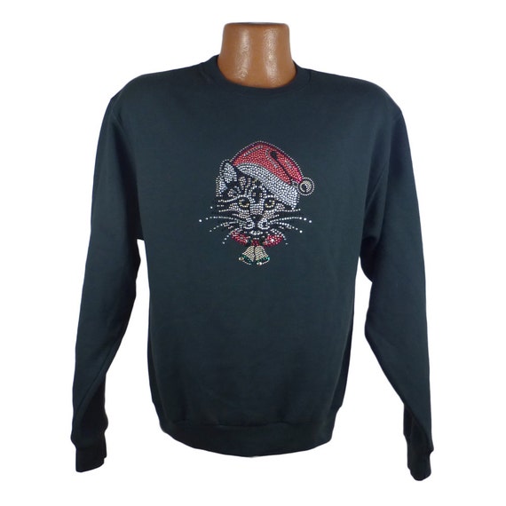 Ugly Christmas Sweater Vintage Sweatshirt Sparkle Cat Tacky Holiday Party Ugly Christmas Sweater Vintage Sweatshirt Sparkle Cat Tacky Holiday Party