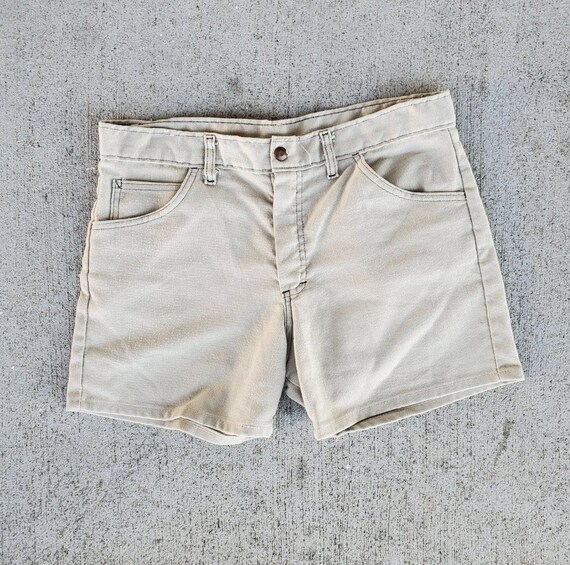 Seventies Shorts Vintage 1970s Woven Cotton Poly 3