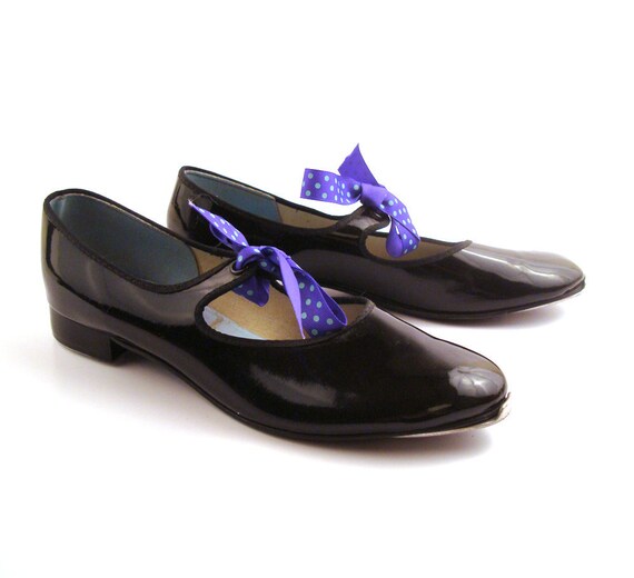 Tap Dance Shoes Vintage 1980s Tempos by Leo's Mary
