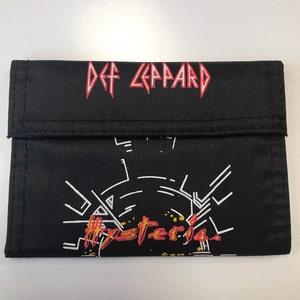 Def Leppard Nylon Wallet Vintage 80s Wallet 1980s fabric wallet Hysteria image 2