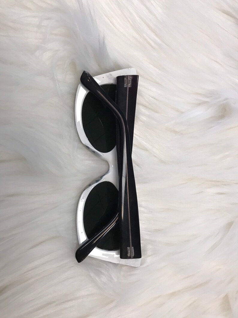 Checkerboard Sunglasses Vintage 1990s Nineties checkered Sunglasses Cat eye sunglasses image 3