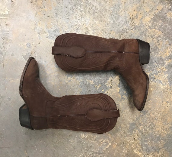 Cowboy Leather Boots Vintage 1990s Proudly Handmad