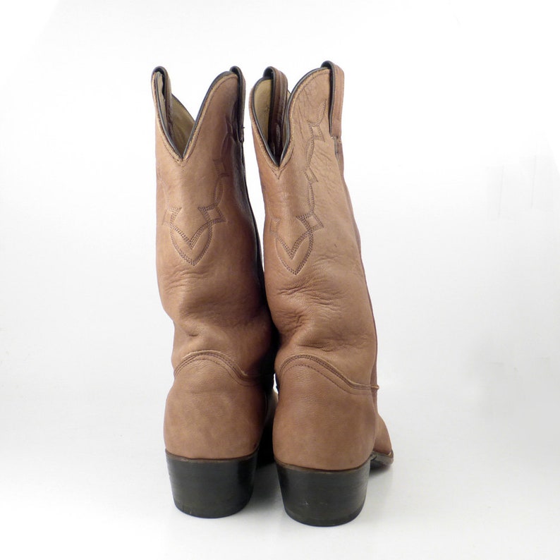Abilene Cowboy Boots Vintage 1980s Abilene Leather Brown Boots Men/'s size 10 Boots