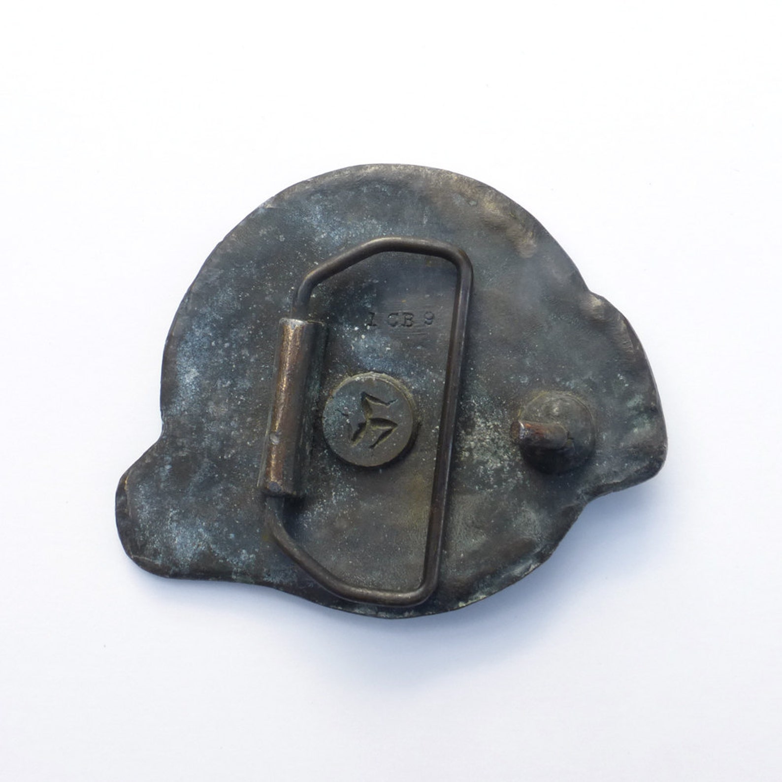 Van Belt Buckle 1970s Vintage Pewter Metal Ultra Etsy