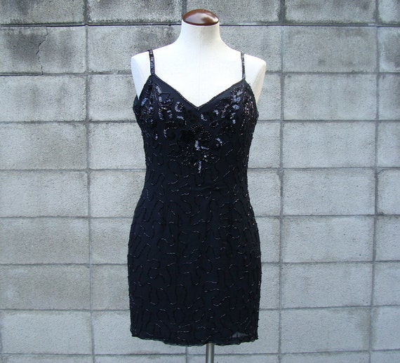 Rampage Beaded Dress Vintage 1980s Sequin Jeweled