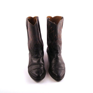 Fifties Cowboy Boots Vintage 1950s Black 50s Leather Men's - Etsy