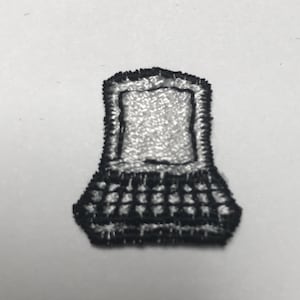 Computer Patch Embroidered Patch Vintage 1980s Tiny Patch Emblem