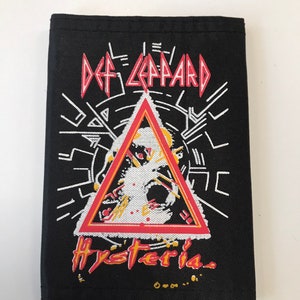 Def Leppard Nylon Wallet Vintage 80s Wallet 1980s fabric wallet Hysteria image 1
