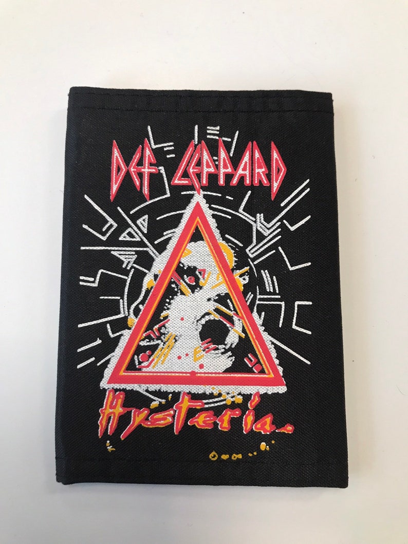 Def Leppard Nylon Wallet Vintage 80s Wallet 1980s fabric wallet Hysteria image 1