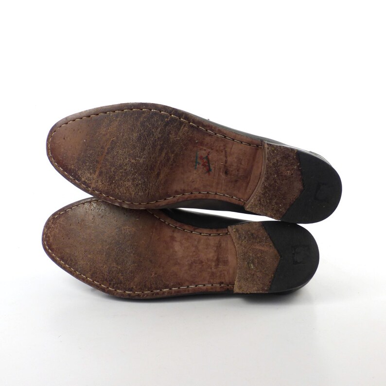 Gray Leather Shoes Vintage 1980s Oxfords Hippopotamus Etsy