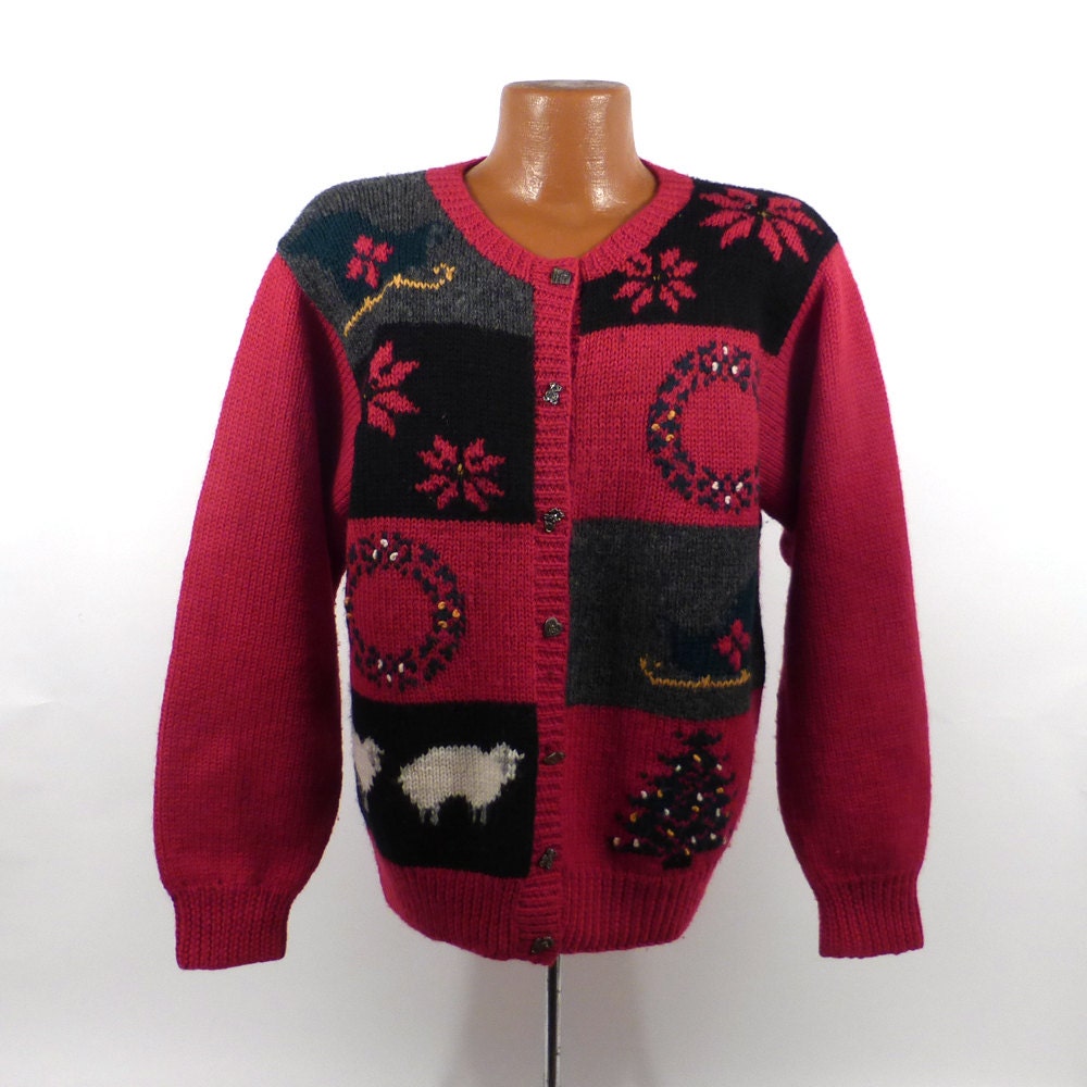 Ugly Christmas Sweater Vintage Cardigan Nordstrom Holiday - Etsy