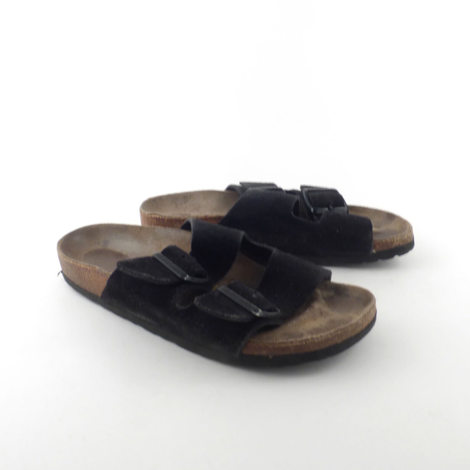 Birkenstock Sandals Vintage 1990s Arizona Black Suede Leather Etsy