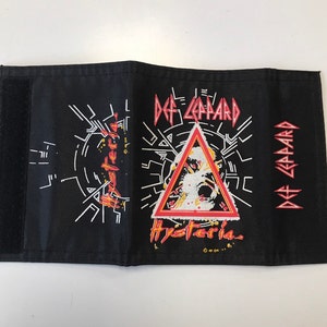 Def Leppard Nylon Wallet Vintage 80s Wallet 1980s fabric wallet Hysteria image 3