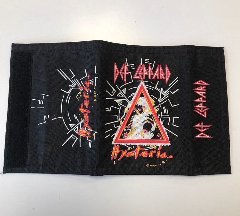 Def Leppard Nylon Wallet Vintage 80s Wallet 1980s fabric wallet Hysteria image 3