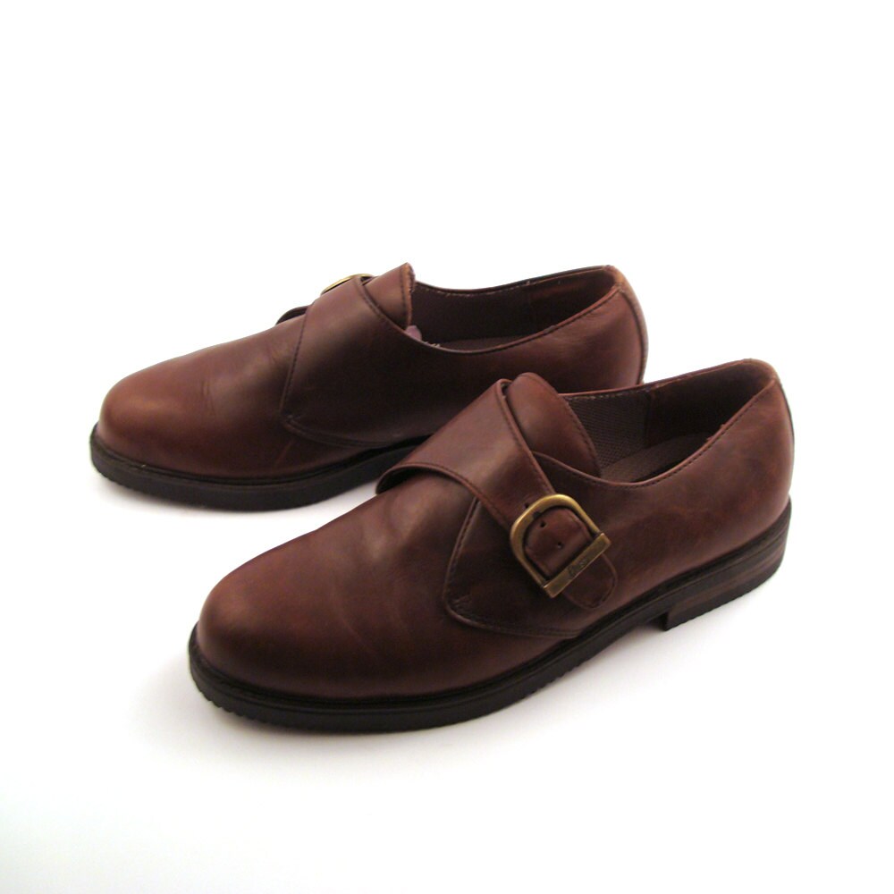 Bass Shoes Oxfords Vintage 1980s Brown Shoes Men's size 9 | Etsy