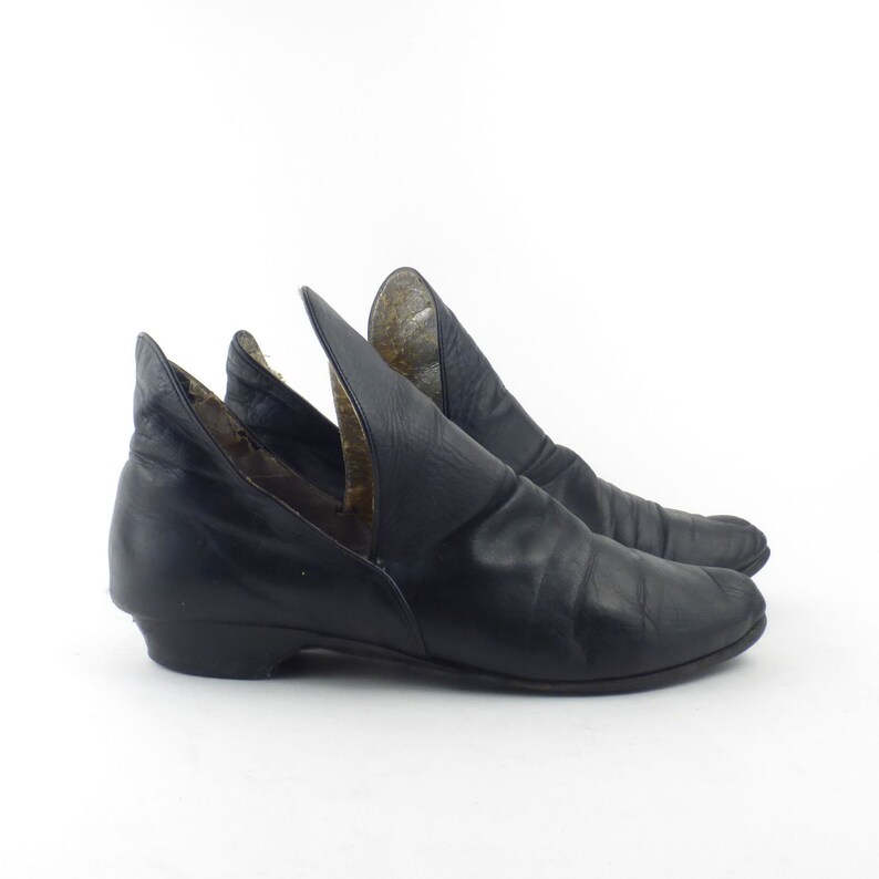 black pixie ankle boots