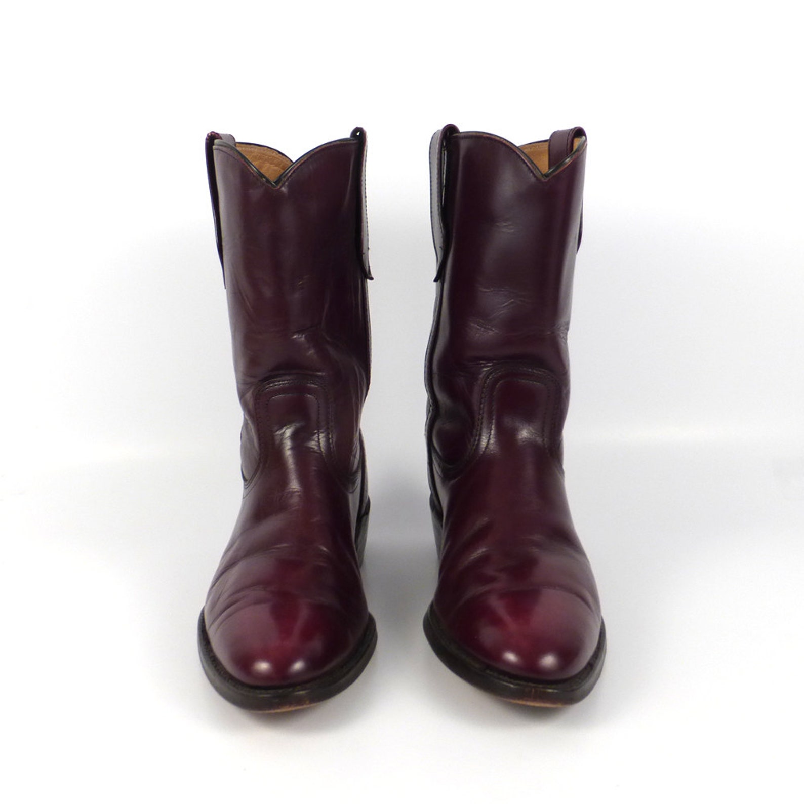 Frye Cowboy Boots Vintage 1980s Western Burgundy Mens Size 7 | Etsy