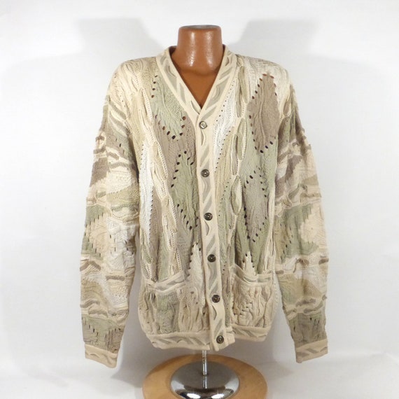 Coogi Sweater Jumper Vintage 1990s Cream Coogi Car