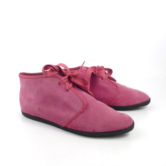 Keds Ankle Boots Vintage 1980s Lace Up Flat Granny