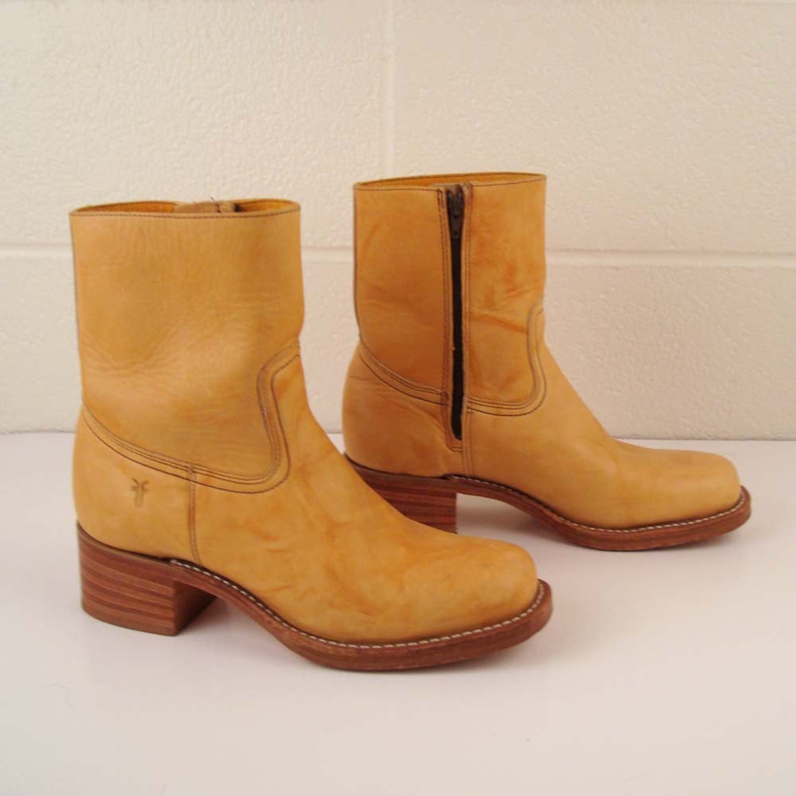 Frye Campus Boots Vintage 1980s Leather Short Ankle Etsy