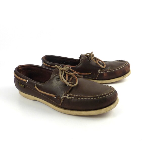 Distressed Boat Shoes Vintage 1980s Dex Dexter Dark Brown - Etsy