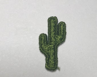 Small Cactus Patch Embroidered Patch Vintage 1980s Tiny Patch  Emblem