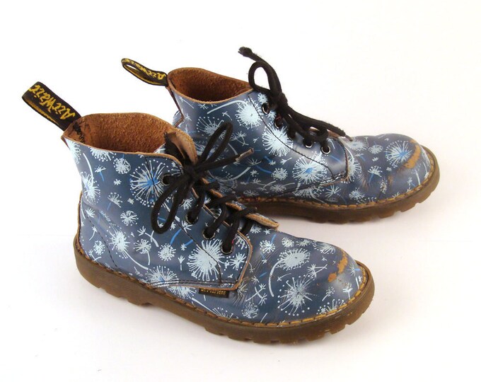 Doc Martens Boots 1990 Wishing Tree Floral Leather Kids Size Etsy