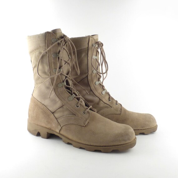 tan suede combat boots