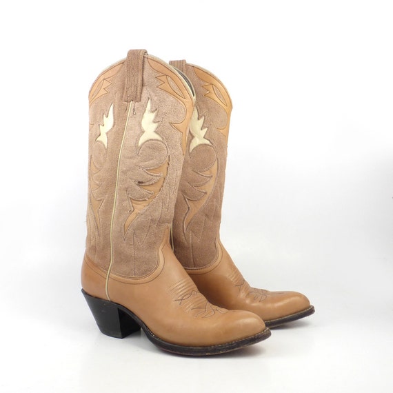 Vintage Custom Leather Women's Cowboy Boots Schoenen damesschoenen Laarzen Cowboy & Westernlaarzen 